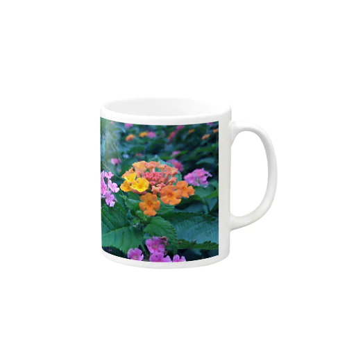 夏の朝の花 マグカップ