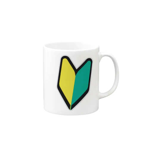 初心者マーク- 斜め ー片面ﾌﾟﾘﾝﾄ Mug