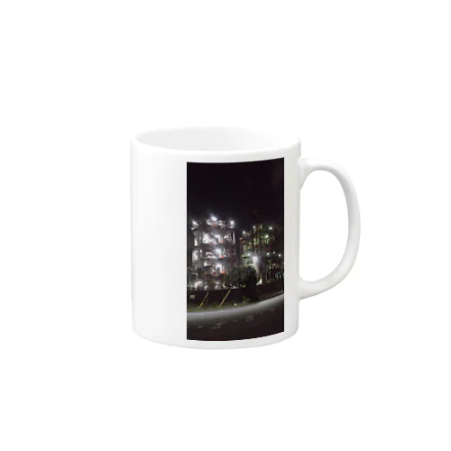 パンクな工場夜景モノクロ Mug