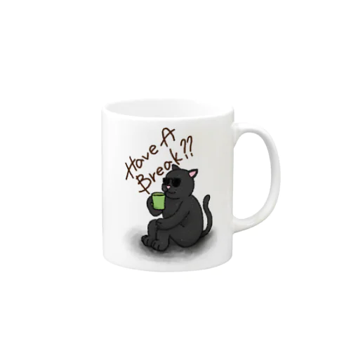 くろねことこーひー Mug