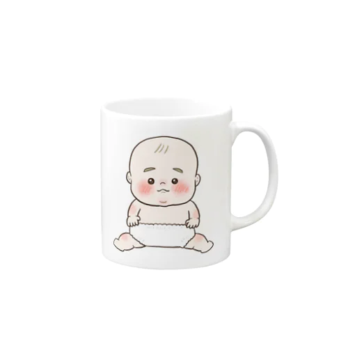 薄毛赤ちゃん(おむつ) マグカップ