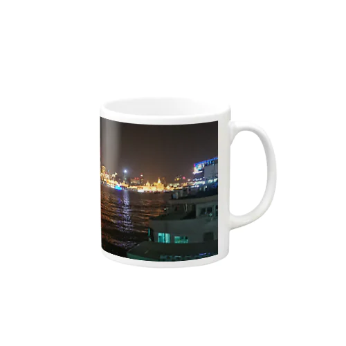 夜上海船上情景 マグカップ