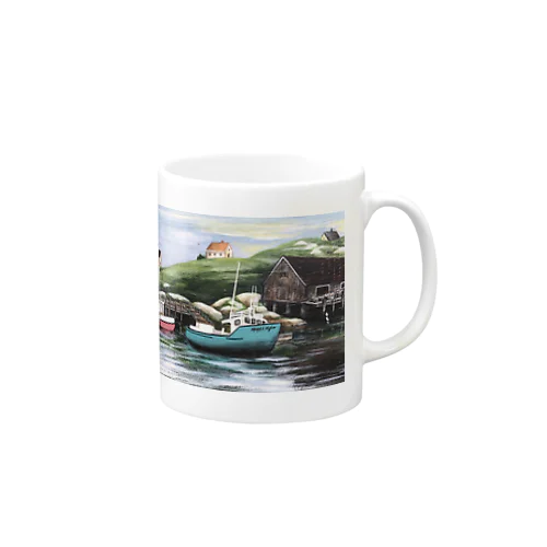 ノバスコシアの漁港 Mug