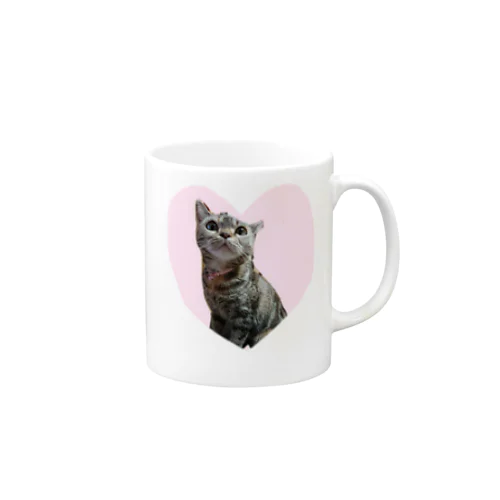 ねこ  ハート Mug