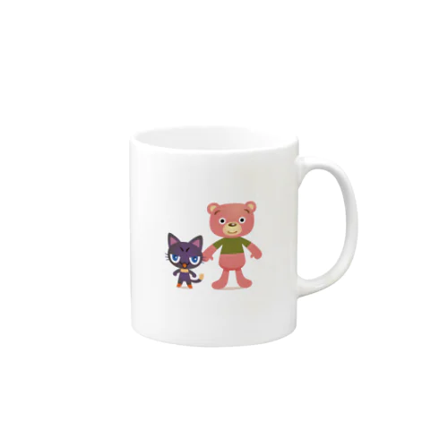 ピンクマとネコクロ Mug