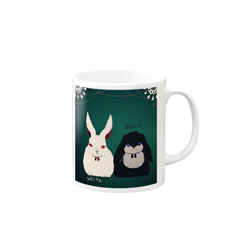 シック 白黒ウサギ Mug