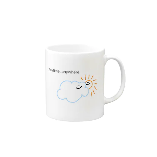 雲と太陽のカップル Mug