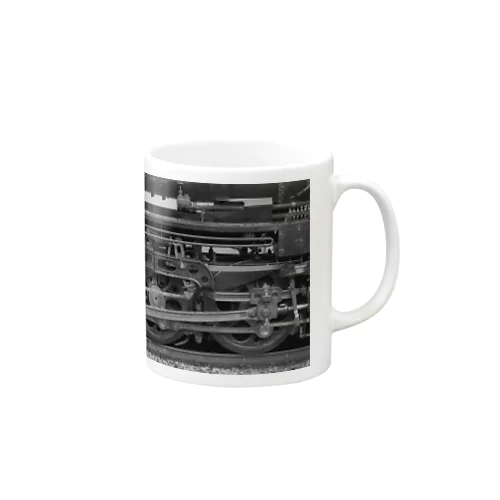 C56形蒸気機関車の動輪 （モノクロフォト） Mug