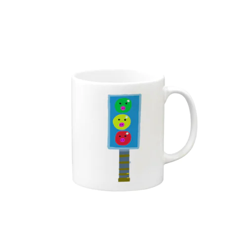 3匹のこぶた信号機(縦) Mug