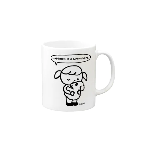 『しあわせはあたたかい子犬』 Mug