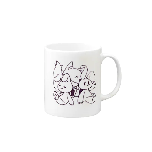 オオカミしゃんと二匹のウサギしゃん Mug