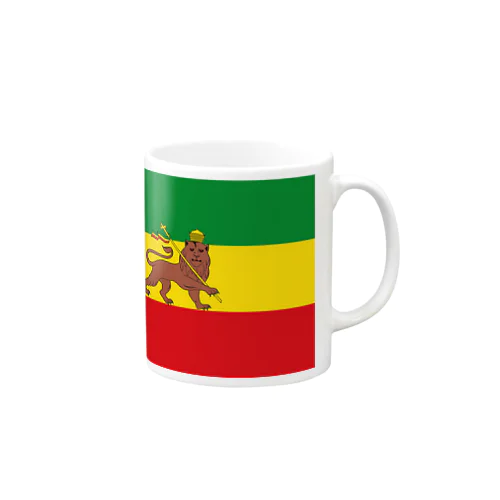 RASTAFARI LION FLAG-エチオピア帝国の国旗- Tシャツ マグカップ