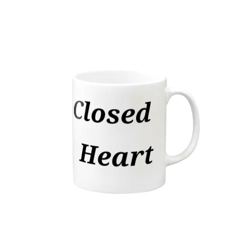 ClosedHeart ホワイト マグカップ Mug