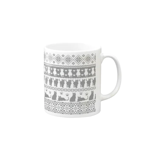 ノルディック柄　猫3 Mug