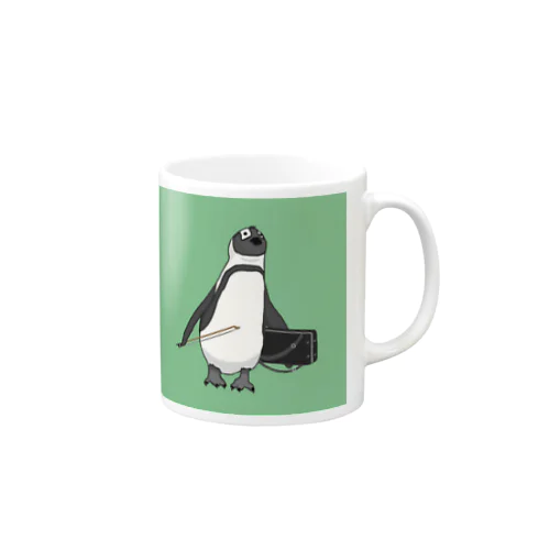 弓をしまい忘れたペンギン　みどり Mug