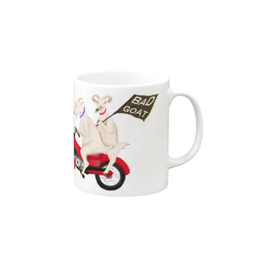 バイクとヤギさん（あめちゃんとはるくん） Mug