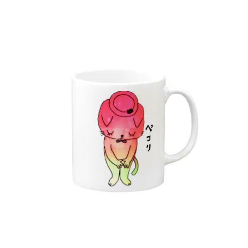 帽子ネコ　ペコリ Mug