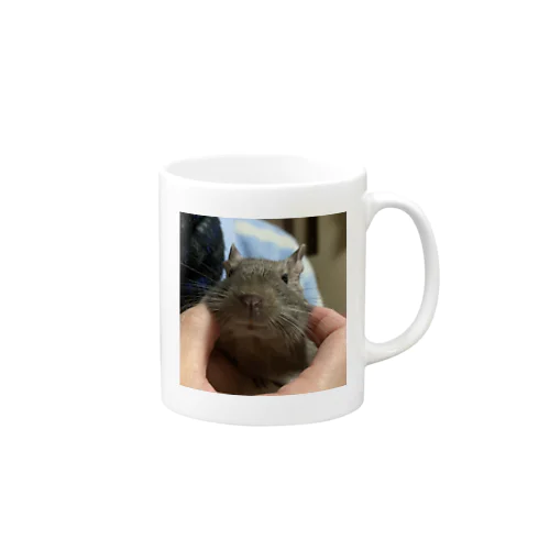 撫でられデグーのぐりちゃん Mug