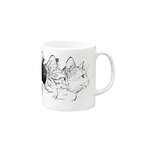 猫の横顔 Mug