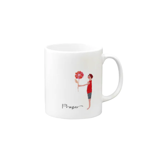 「Prayer」花と少年 Mug