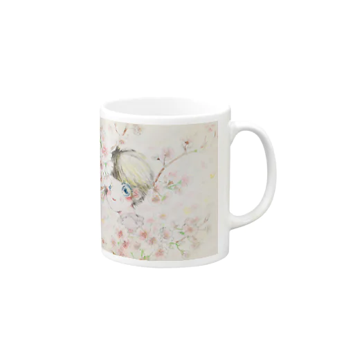 青い桜 Mug