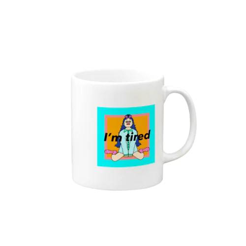 疲れた女の子 Mug