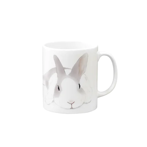 はちわれ　うさぎ Mug