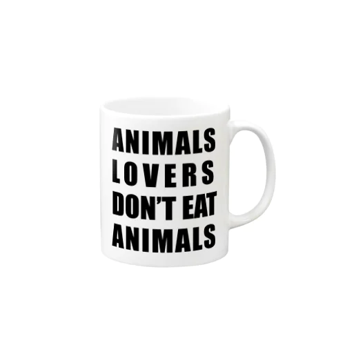 Animals lovers (black/clear) マグカップ