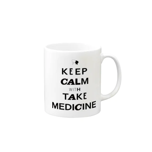 KEEP CALM with 薬(黒) Mug