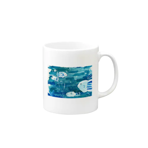 お魚ブルー Mug