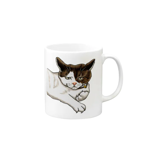 猫相の悪い猫がこちらをみている Mug