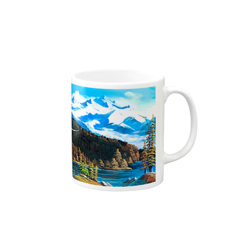 ロッキー山脈と鷲 Mug