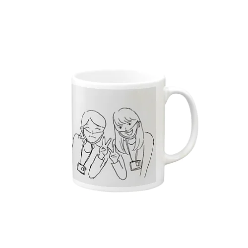 マスクの下で Mug