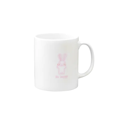 ネオン✘ウサギ　ホワイト Mug