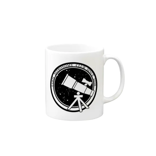 天文部 ロゴ入り・白望遠鏡 マグカップ