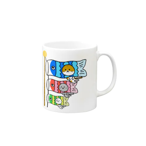 こどもの日 鯉のぼりな猫たち Mug