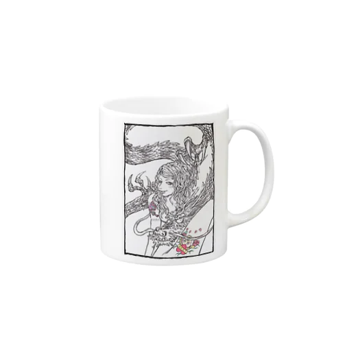 龍と女の子 Mug