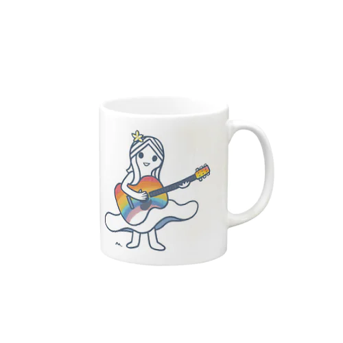 rainbow guitar girl  Mug