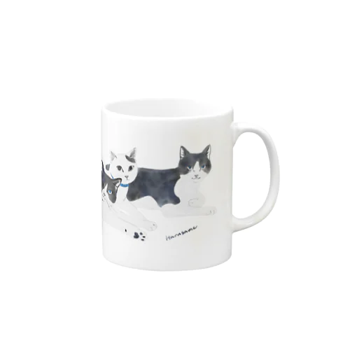 白黒猫たち Mug