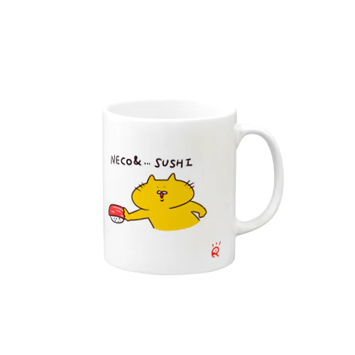 ネコand寿司 Mug