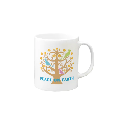 鳥/Peace on Earthツリー Mug