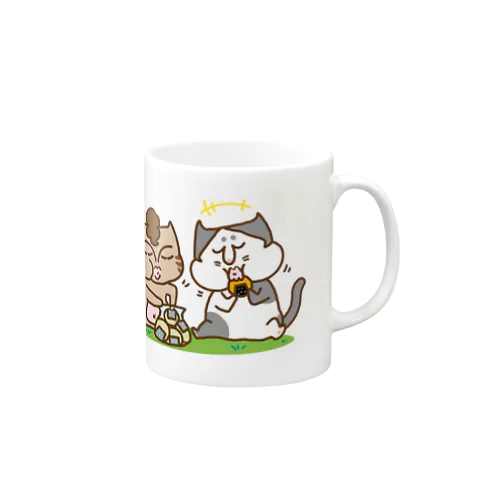 お悟り猫たちのおやつタイム Mug