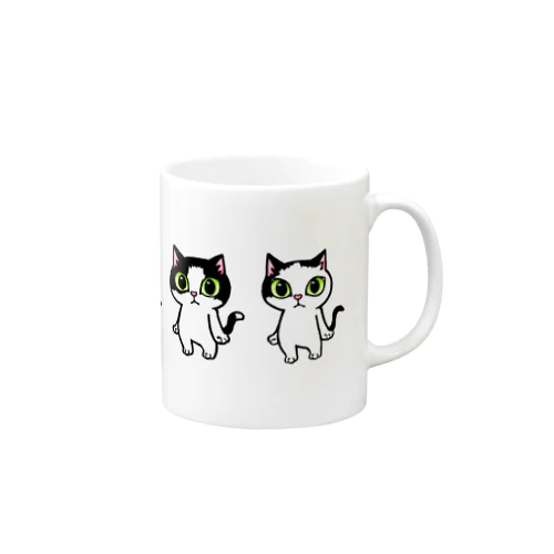 白黒猫の太郎三兄弟 Mug