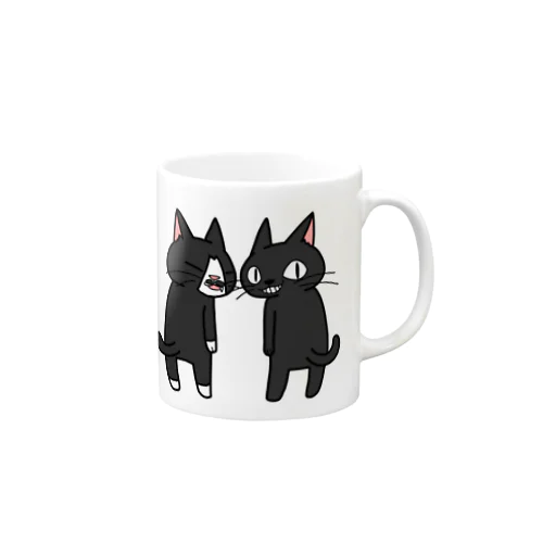 シシシくろねこ&くろまめ マグカップ