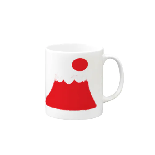 高い富士山に太陽のぼる Mug