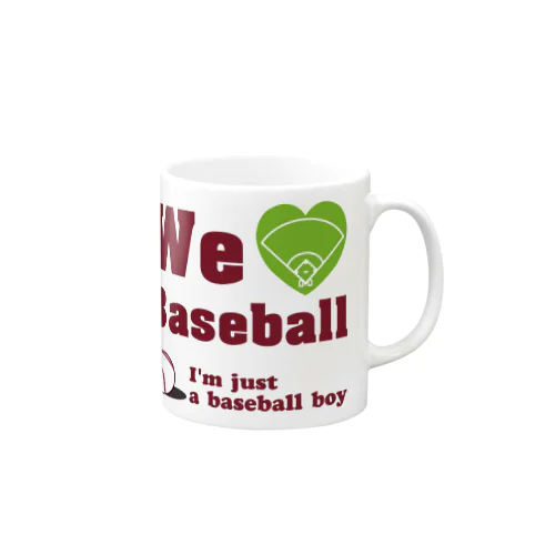 We love Baseball(レッド) 머그컵