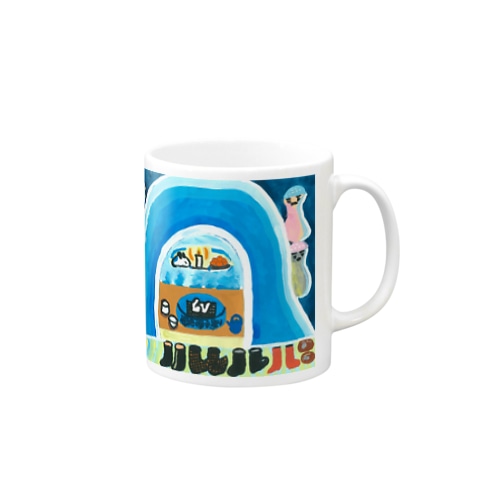 青いかまくら Mug