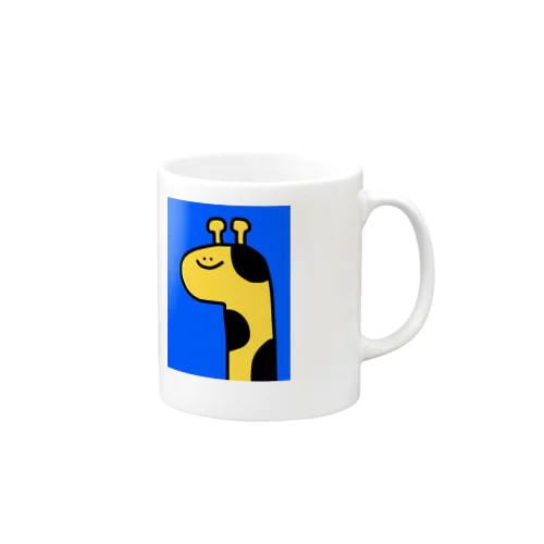 いしだのきりんくん(青背景) Mug