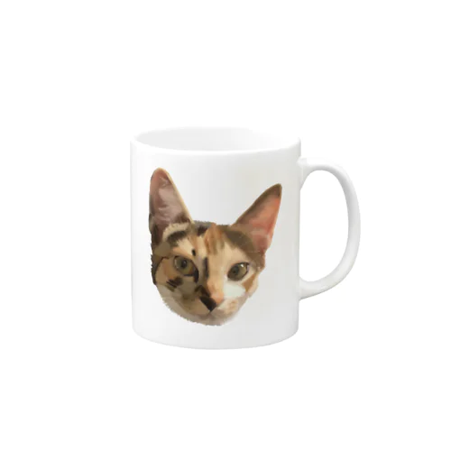 三毛猫様 (水彩色鉛筆画) Mug