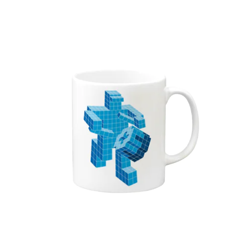 モノブロコ(MONOBLOCO)の青色のロボット、マグカップ マグカップ